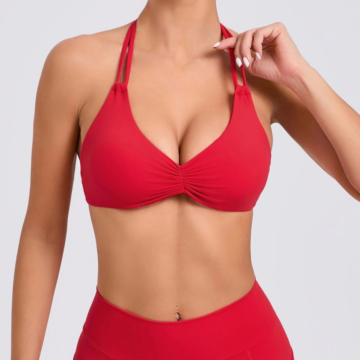 Cropped Mia Frente Aberta e Costas Vazadas Fitness Premium