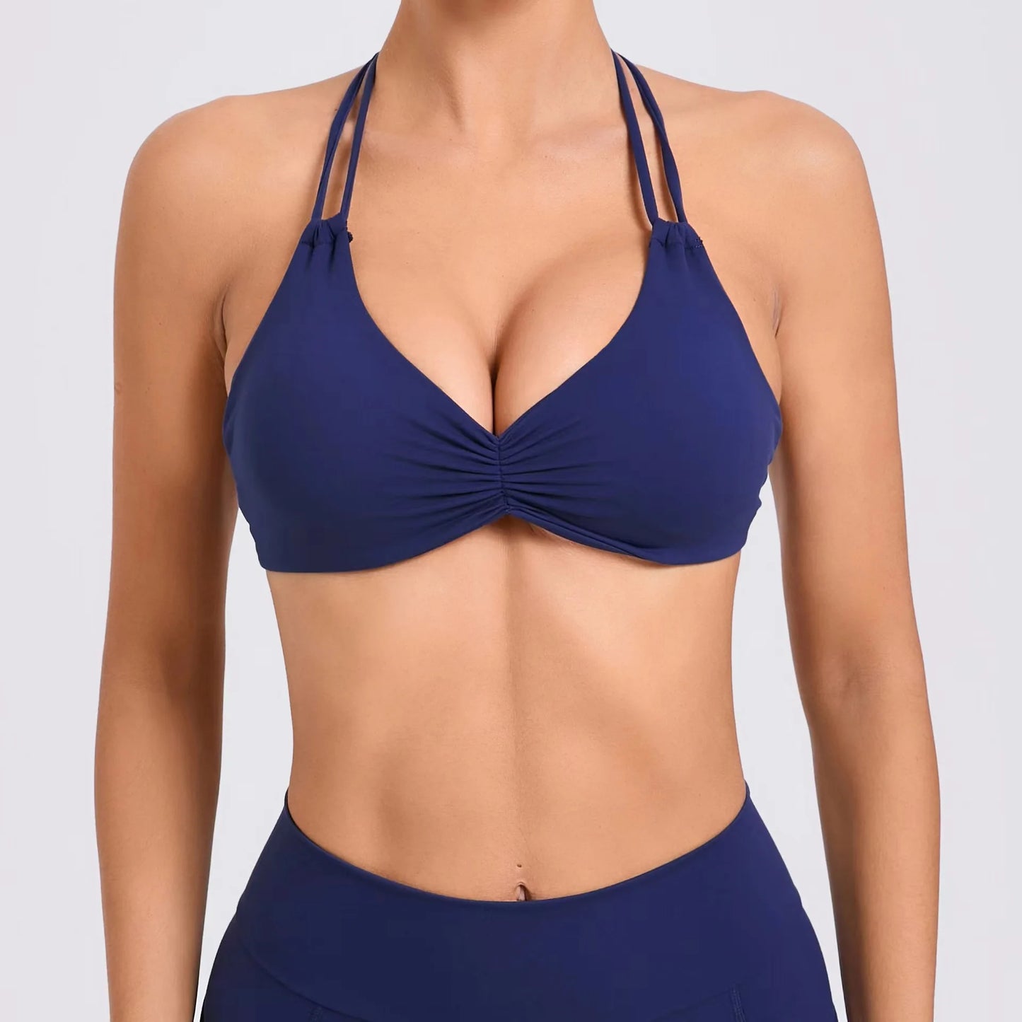 Cropped Mia Frente Aberta e Costas Vazadas Fitness Premium