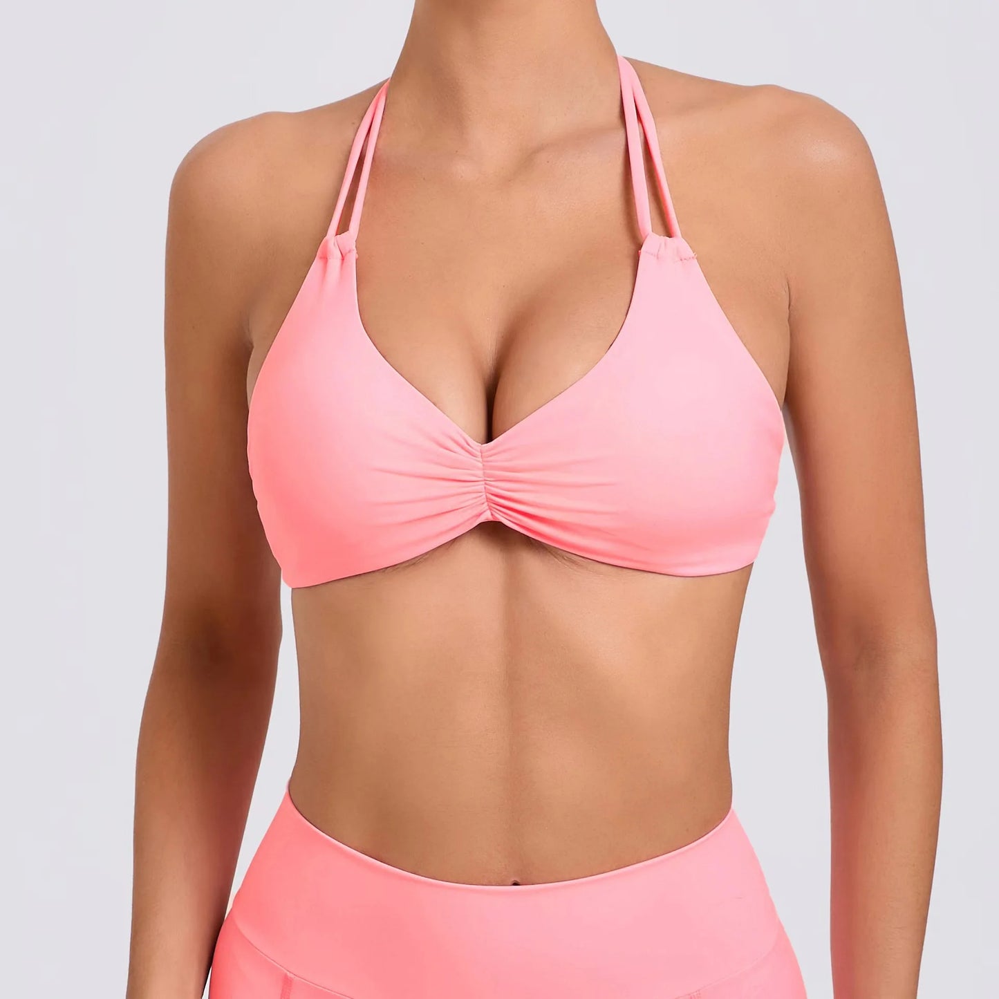 Cropped Mia Frente Aberta e Costas Vazadas Fitness Premium