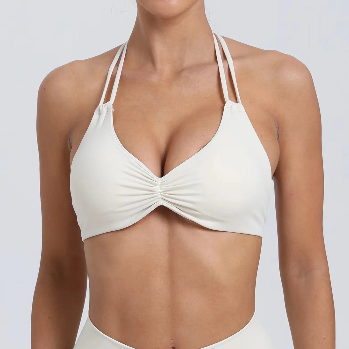 Cropped Mia Frente Aberta e Costas Vazadas Fitness Premium