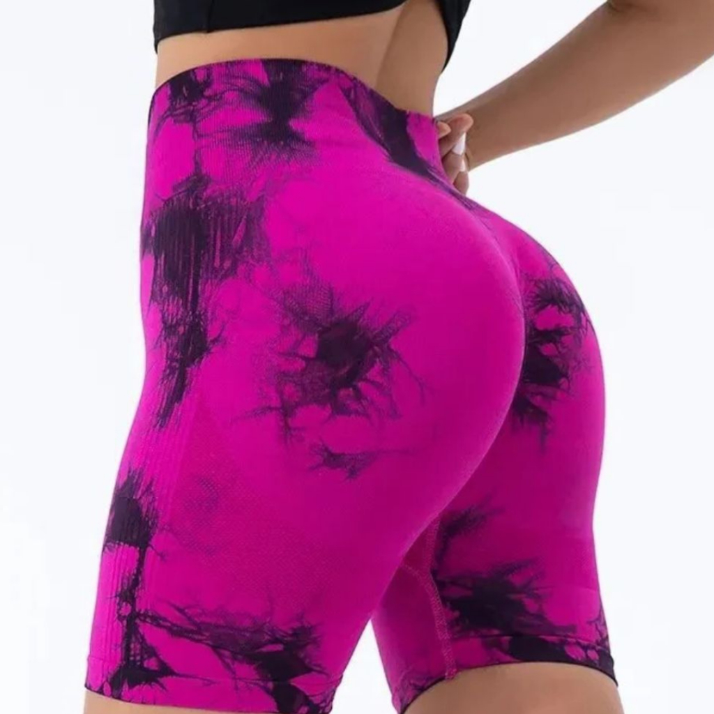 Short Bianca Marmorizado Cintura Alta Levanta Bumbum