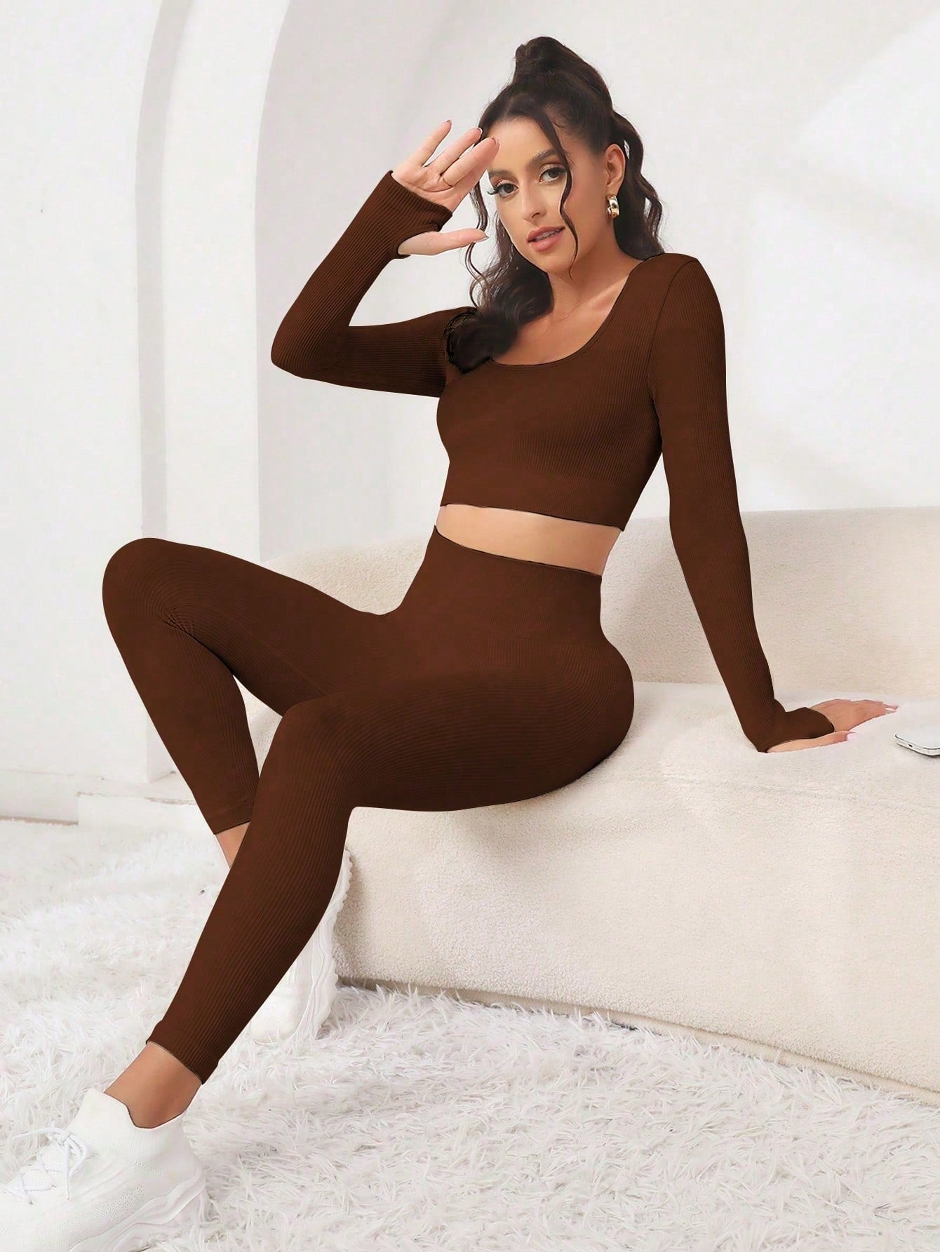 Conjunto Manuela Manga Longa Canelado