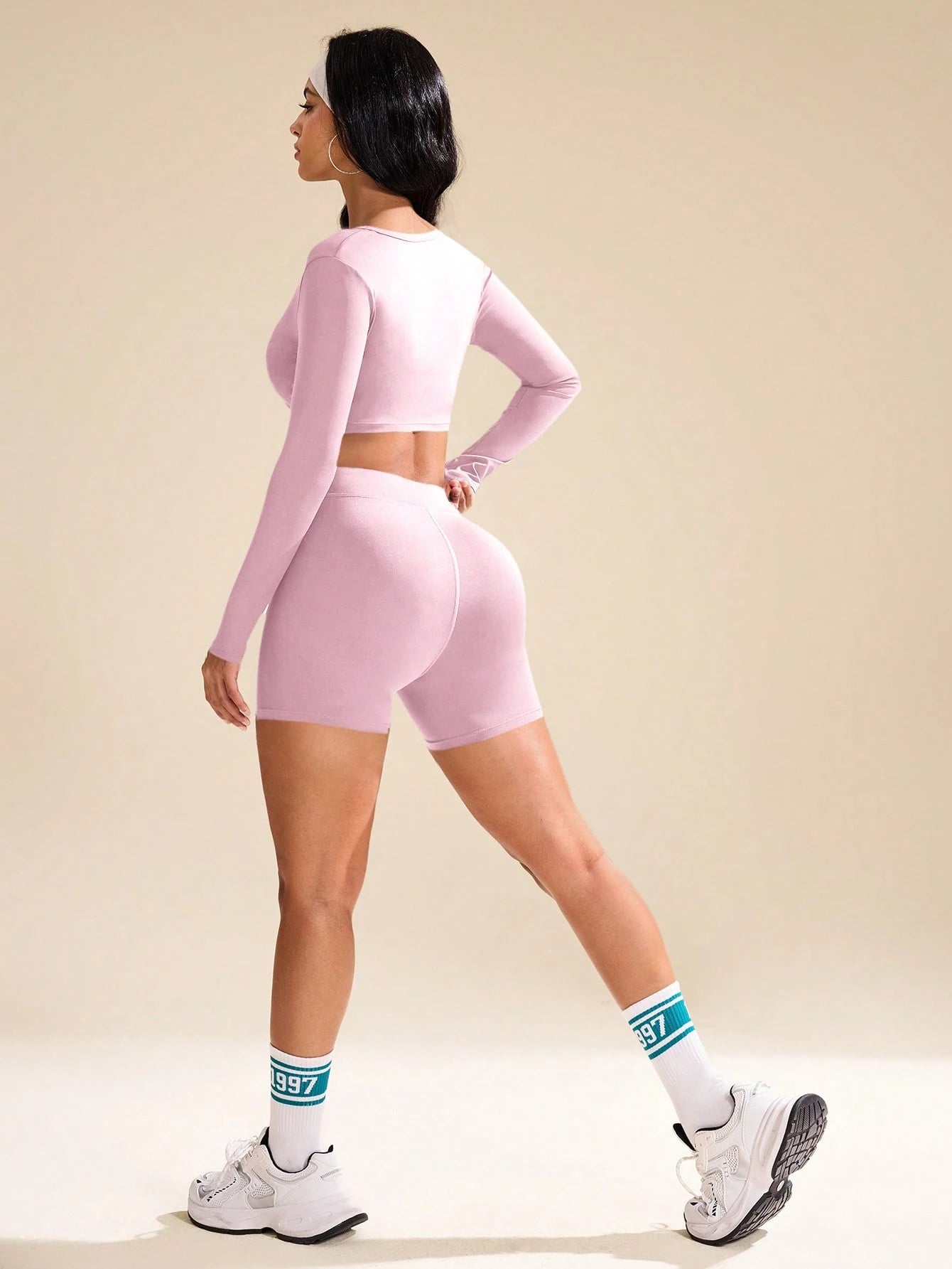 3 peças Conjunto,Jaqueta de Manga Longa e Shorts 