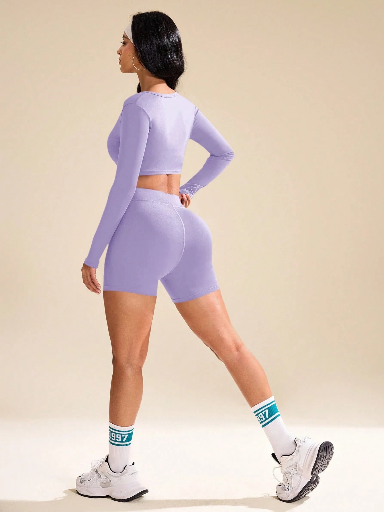 3 peças Conjunto,Jaqueta de Manga Longa e Shorts 