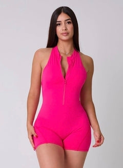 Macaquinho Valentina Zíper Frente Costas Abertas