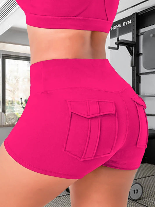 Short Marina Cintura Alta com Bolso Fitness Premium