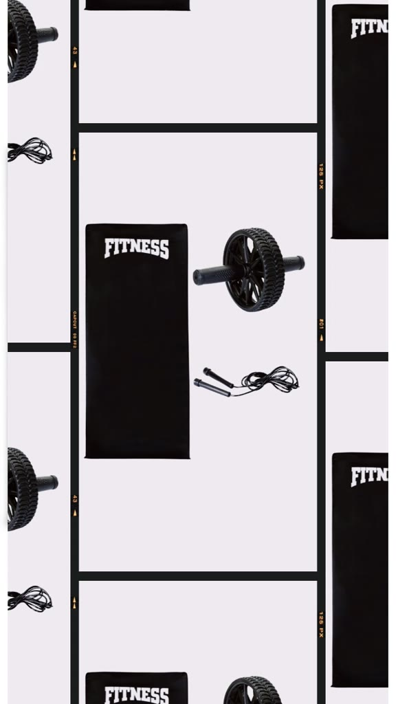 Colchonete Academia Roda Abdominal Corda de Pular Treino Funcional Treine em Casa