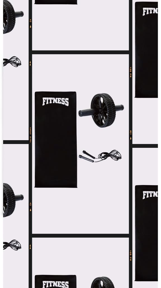 Colchonete Academia Roda Abdominal Corda de Pular Treino Funcional Treine em Casa