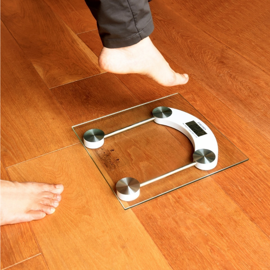 Balança Corporal Digital até 180kg (PROMOÇÃO) Com Vidro Temperado + Bateria
