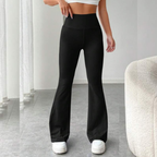 Calça Legging Flare Bailarina Suplex Cintura Alta Modela Bumbum Feminina Envio Imediato. Garanta Ja Sua