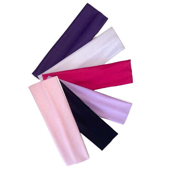 Kit 6 Faixas de cabelo Bandana Feminina anos 90 tiara lisa para esportes, penteados, yoga e etc