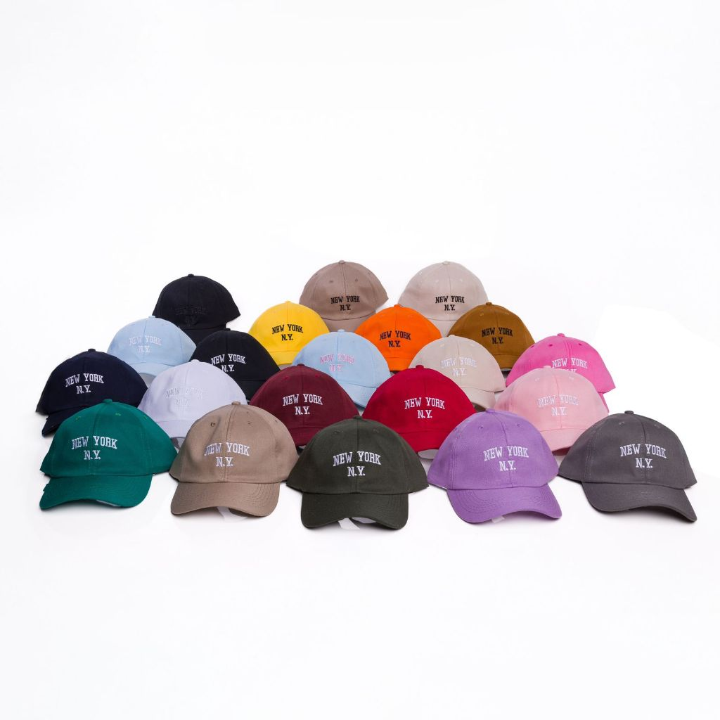 Boné Ny New York Retro Basebol Aba Curva Masculino e Feminino Regulagem Fitão