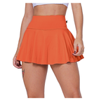 Short Saia Rose Cintura Alta Rodada Fitness