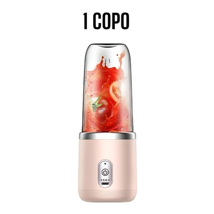 Mini Liquidificador Portátil Seven 400ML com 6 Lâminas Elétrico Recarregável