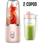Mini Liquidificador Portátil Seven 400ML com 6 Lâminas Elétrico Recarregável