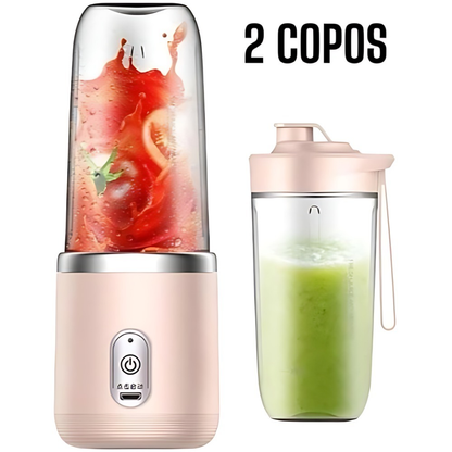 Mini Liquidificador Portátil Seven 400ML com 6 Lâminas Elétrico Recarregável