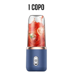 Mini Liquidificador Portátil Seven 400ML com 6 Lâminas Elétrico Recarregável