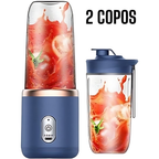 Mini Liquidificador Portátil Seven 400ML com 6 Lâminas Elétrico Recarregável