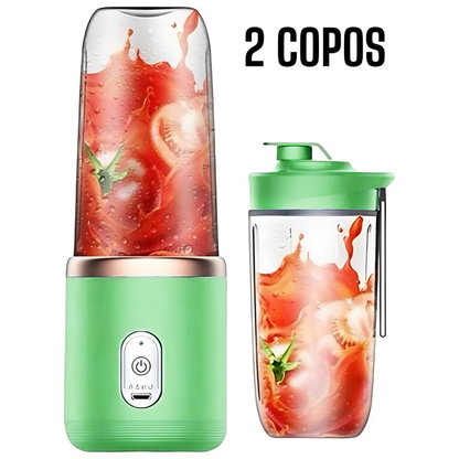 Mini Liquidificador Portátil Seven 400ML com 6 Lâminas Elétrico Recarregável