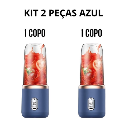 Mini Liquidificador Portátil Seven 400ML com 6 Lâminas Elétrico Recarregável