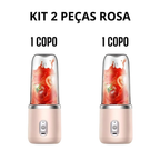 Mini Liquidificador Portátil Seven 400ML com 6 Lâminas Elétrico Recarregável