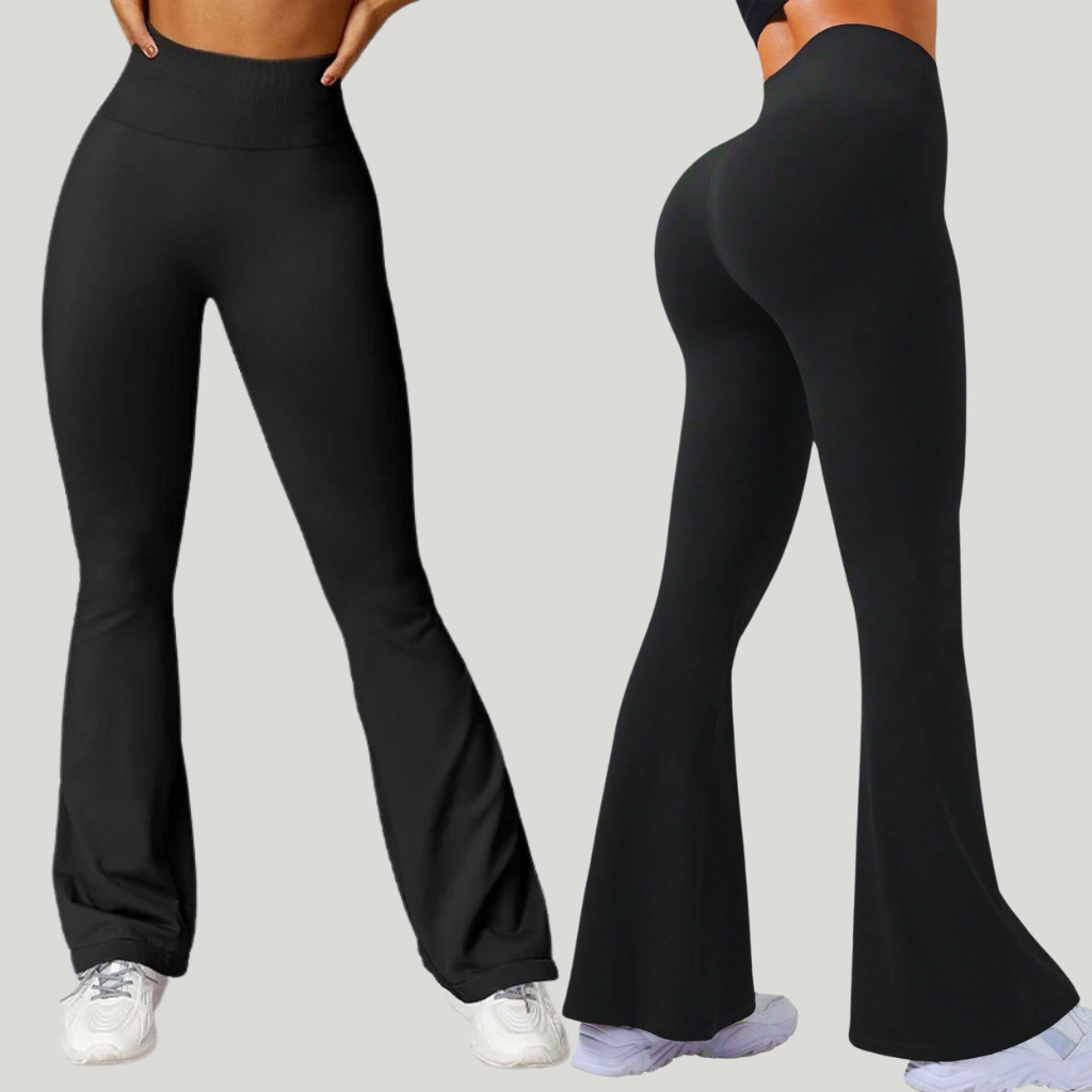 Calça Legging Flare Bailarina Suplex Cintura Alta Modela Bumbum Feminina Envio Imediato. Garanta Ja Sua