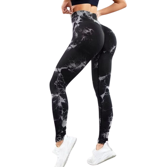 Calça Legging Tie Dye Esportiva Academia Levanta Empina Bumbum Sem Costura